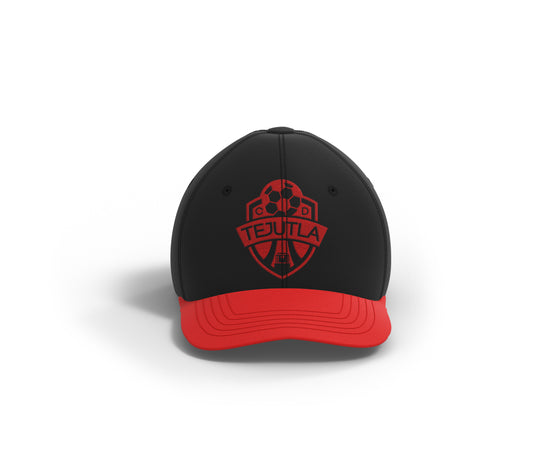 Gorra Negro con Rojo Logo Bordado