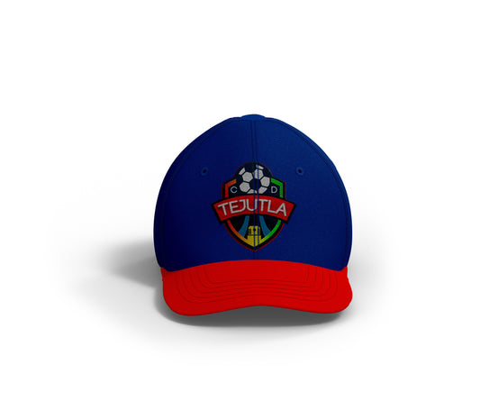 Gorra Azul con Rojo Logo Bordado